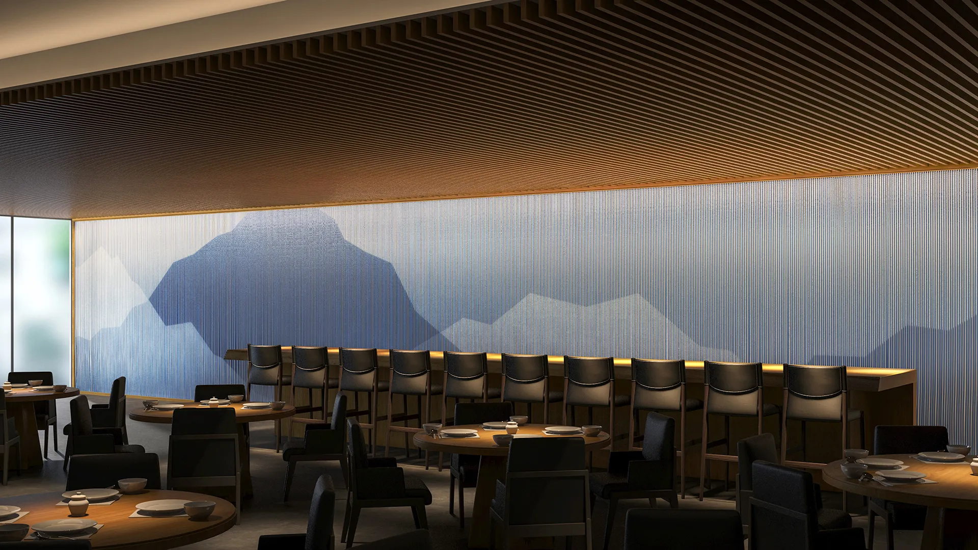 バーラウンジ施工事例の様子